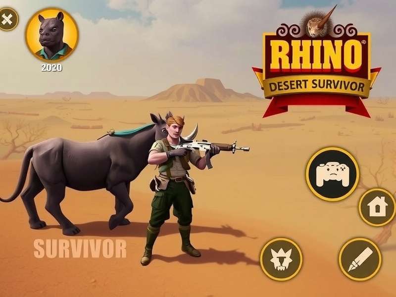 Rhino Desert Survivor Combat Scene